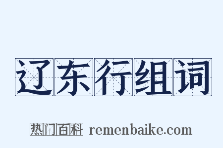 辽东行组词是什么意思的图片